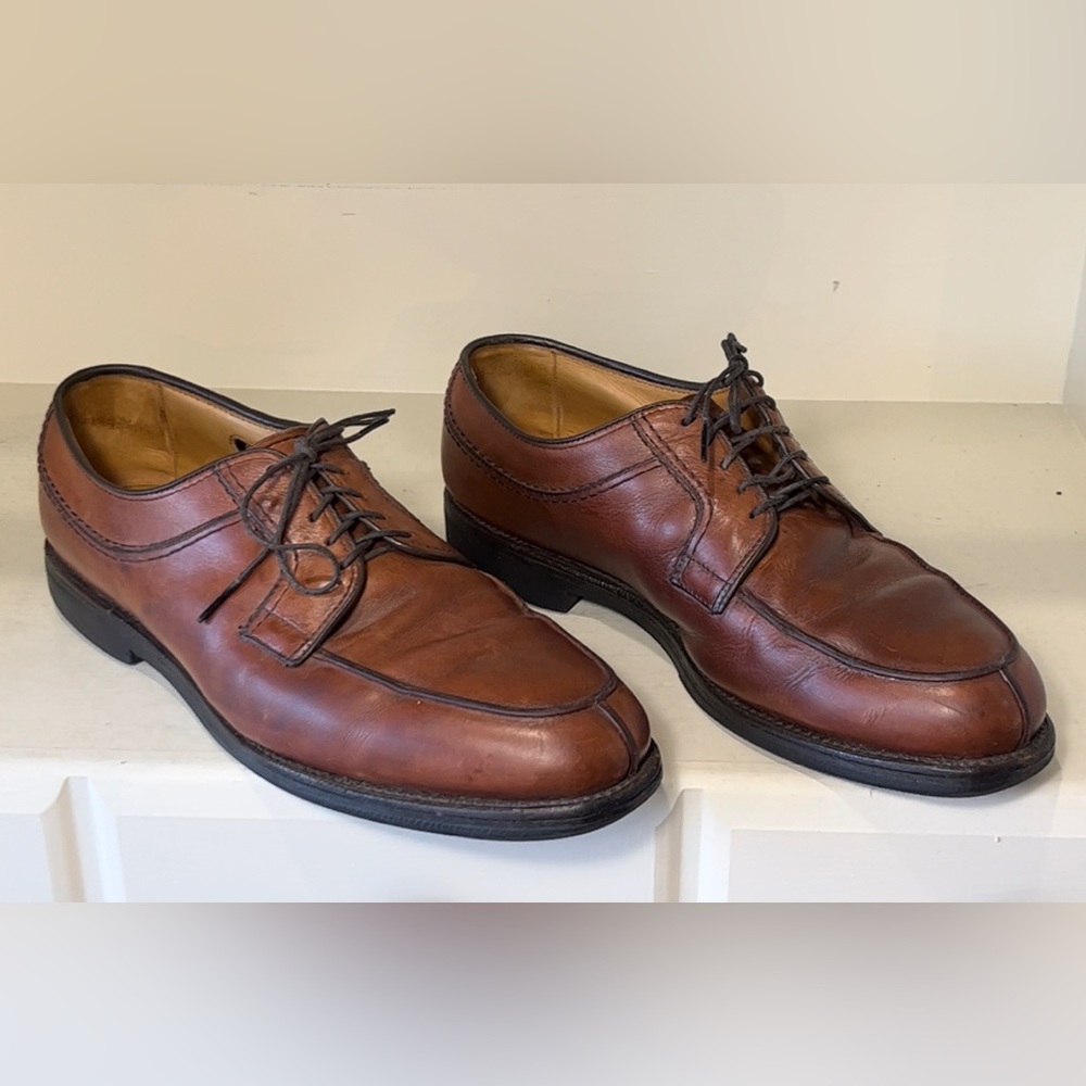Allen Edmonds Men’s Stockbridge Brown Leather Lace-Up Shoes Size 8.5